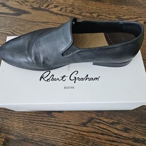Robert Graham Black Leather Loafers